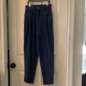 Vintage WoMen's French Navy Blue Corduroy Pants